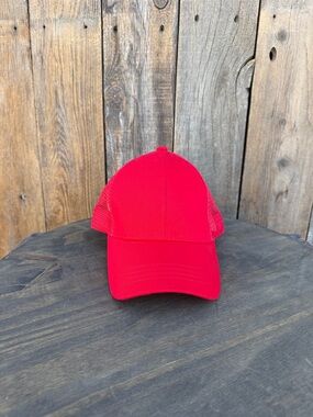 C.C Red Mesh Trucker Hat